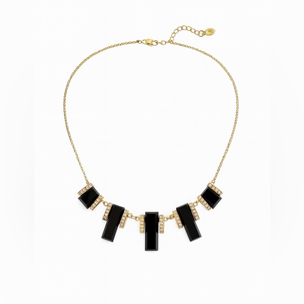 J. Crew Black and Gold Statement Necklace